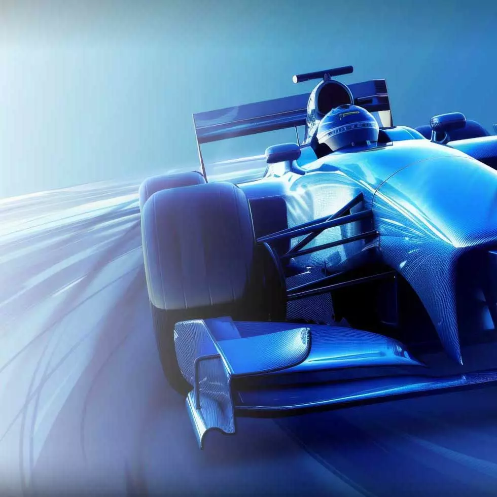 Race car on the right track